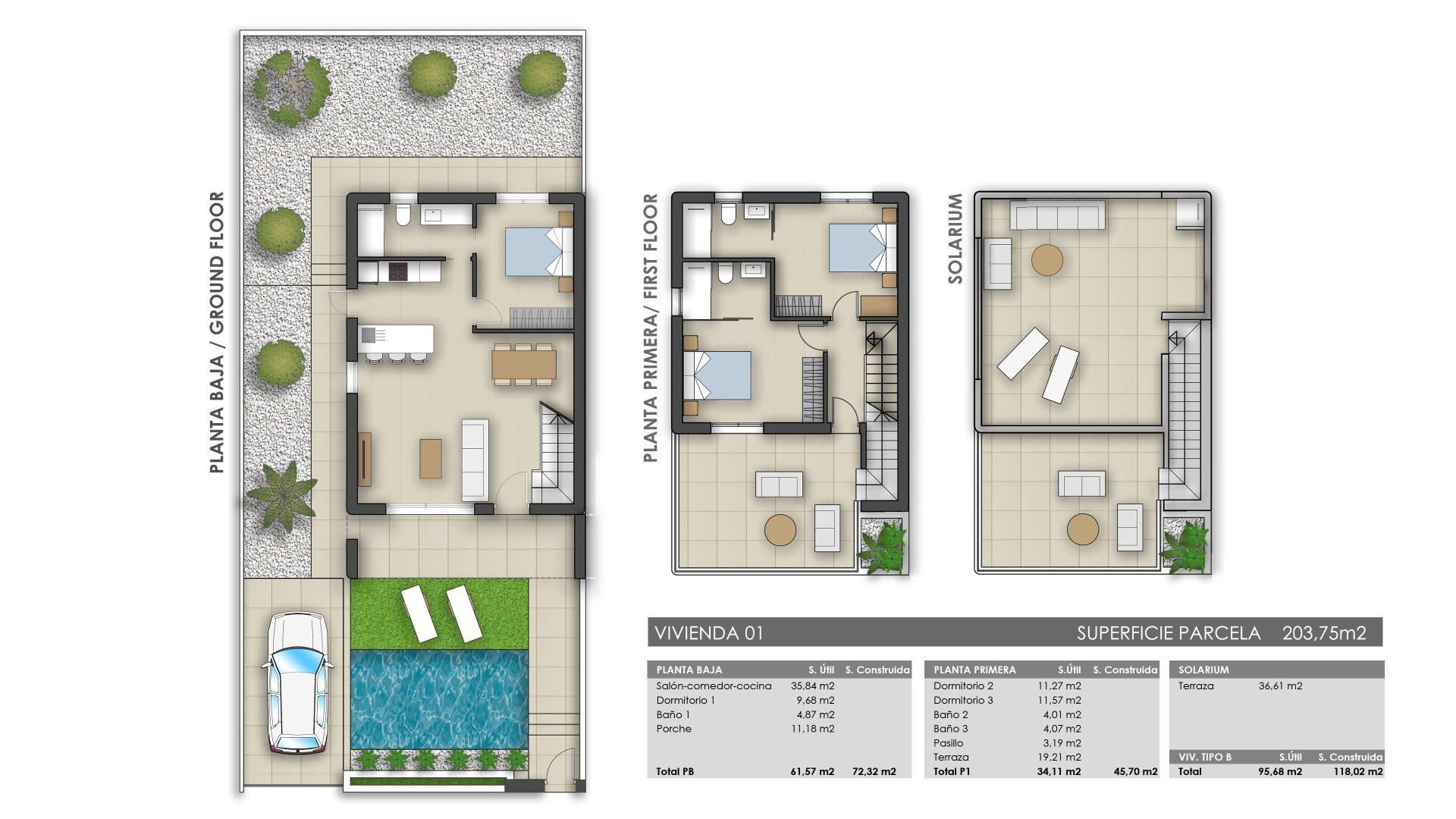 New Build - 3 Bedroom 3 Bathroom villa in Pilar de La Horadada - Polideportivo - Alicante New Build - 3 Bedroom 3 Bathroom villa in Pilar de La Horadada - Polideportivo - Alicante