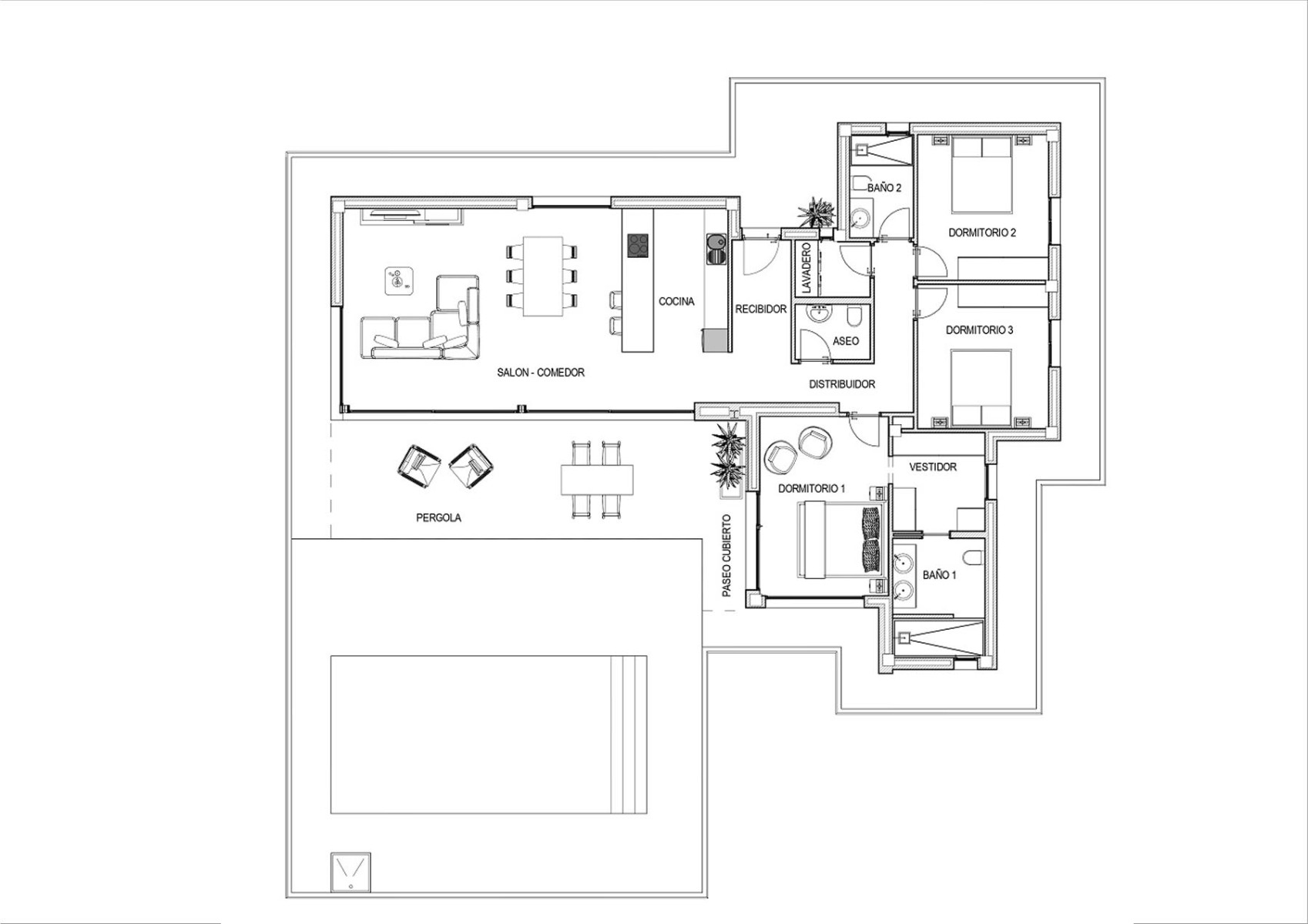 Resale - 3 Bedroom 2 Bathroom Villa in Pinoso -  - Alicante