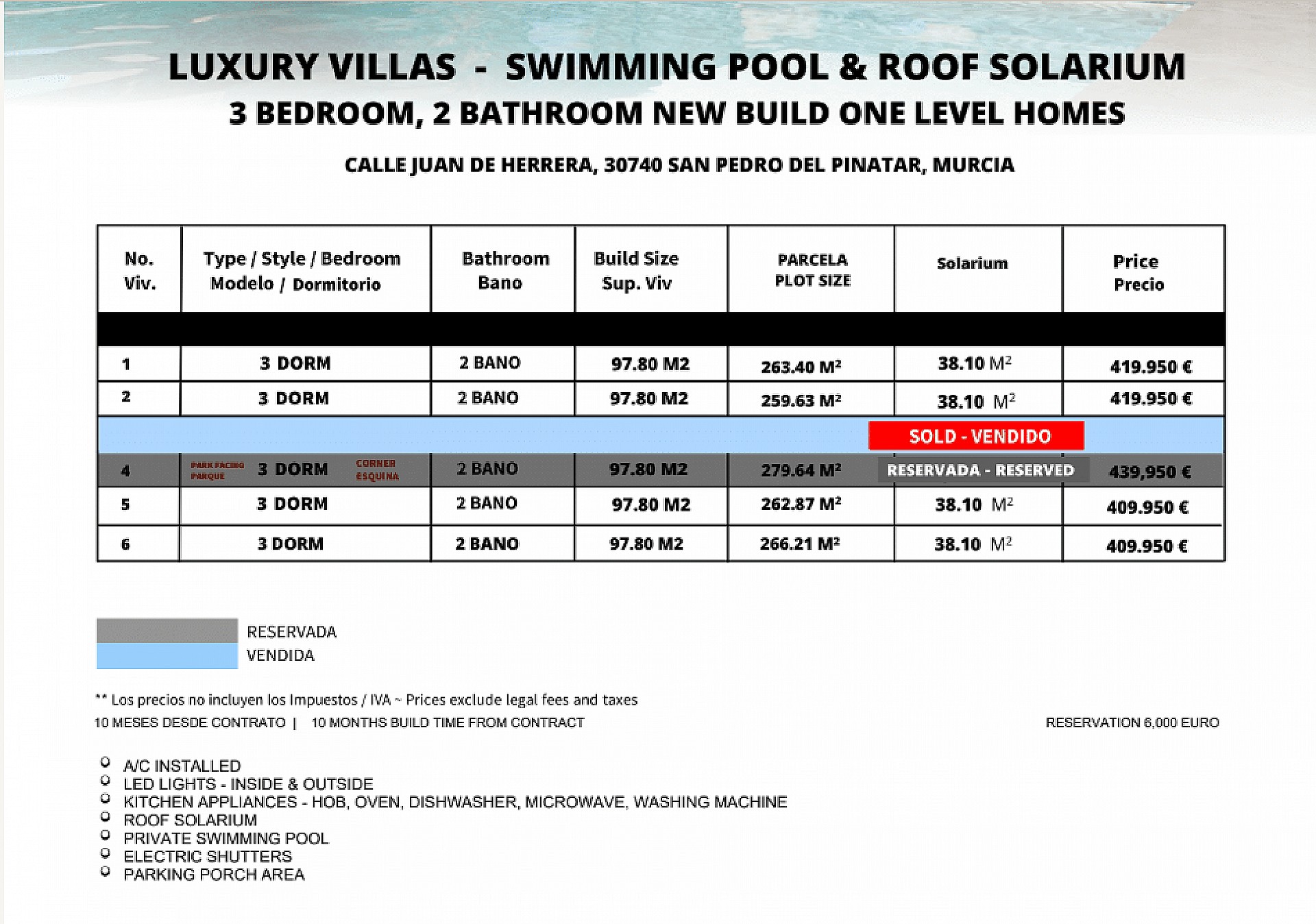 Sold - 3 Bedroom 2 Bathroom Villa in San Pedro del Pinatar -  - Murcia