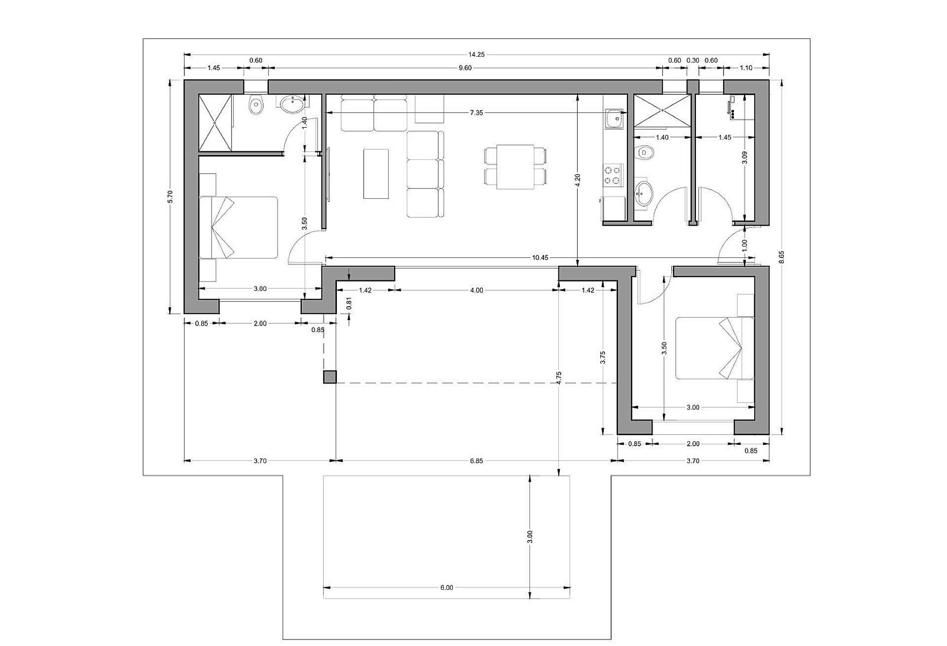 Resale - 2 Bedroom 2 Bathroom Villa in Torre Del Rico -  - Murcia