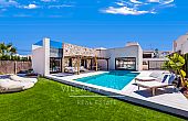3 bed 2 bath modern villa with private pool, parking and a large roof terrace in La Finca Golf, Algorfa, Alicante.