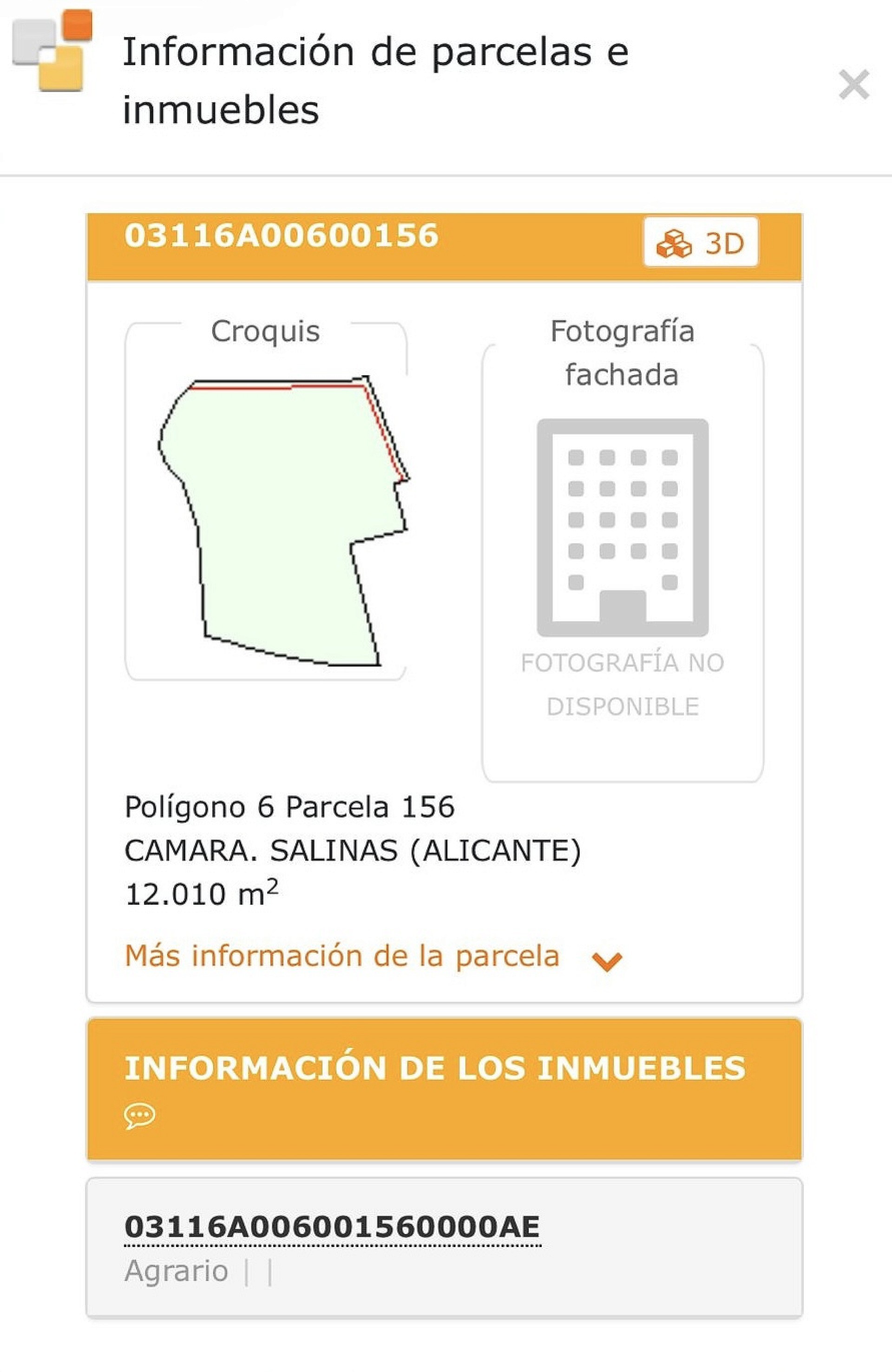 Resale - Land in Salinas -  - Alicante